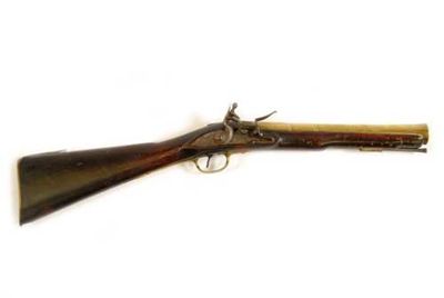 Appraisal: William Fullick Sarum An th century flintlock blunderbuss with a