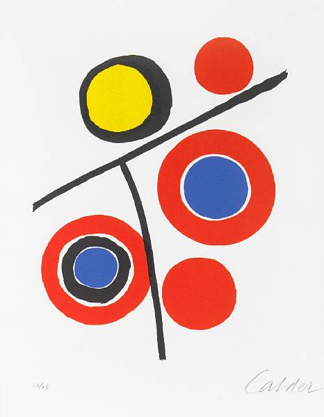 Appraisal: Alexander Calder American - Untitled Circles c Lithograph in colors