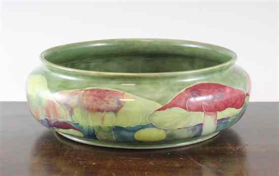 Appraisal: A Moorcroft 'Claremont' pattern bowl dated of compressed globular form