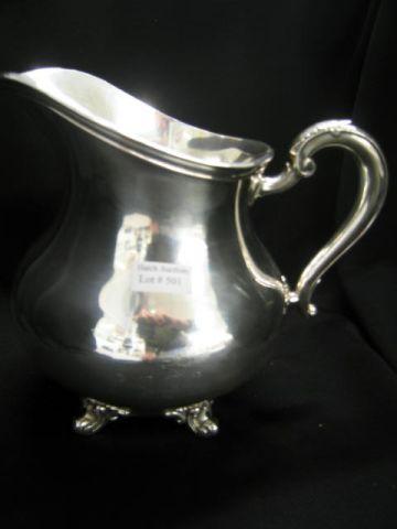 Appraisal: Reed Barton Regent Silverplate water pitcher