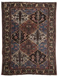 Appraisal: Baktiari Rug early to mid- th century rows of diamond