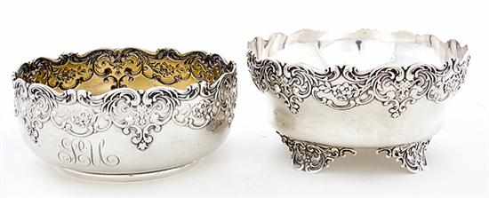 Appraisal: Whiting sterling centerbowls New York circa in matching pattern with