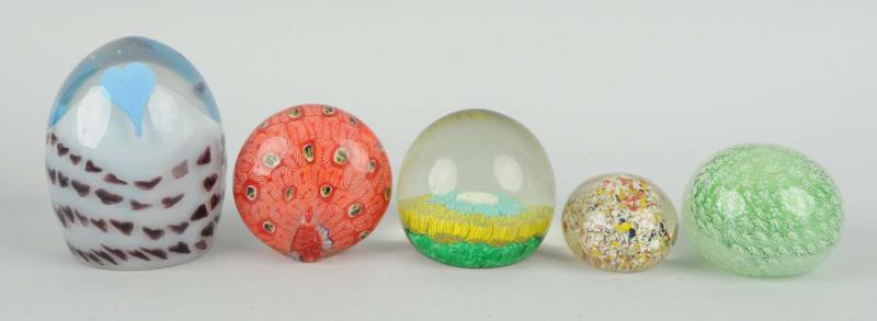 Appraisal: Lot of Glass Paper Weights Nice lot of assorted paper