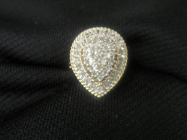 Appraisal: Diamond Ring pear shaped setting with carat of diamonds in