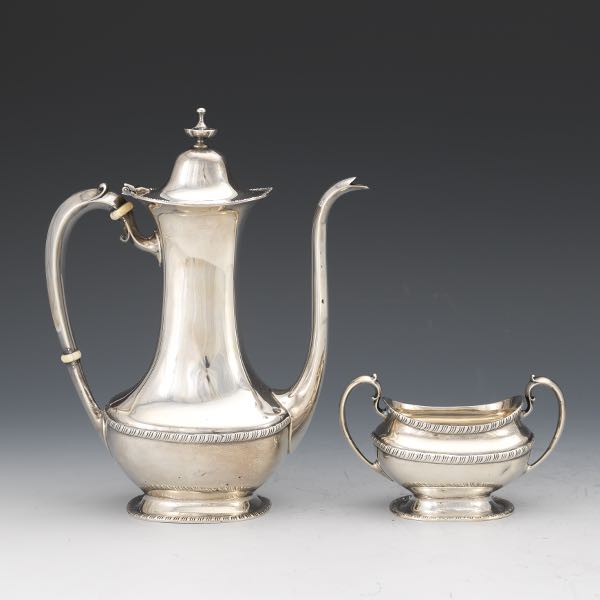 Appraisal: FRANK M WHITING CO COFFEE POT AND SUGAR BOWL Elegant