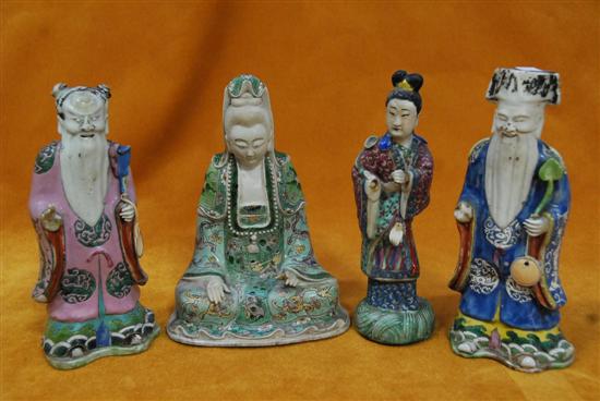 Appraisal: GROUP OF FOUR ANTIQUE CERAMIC DIETIES