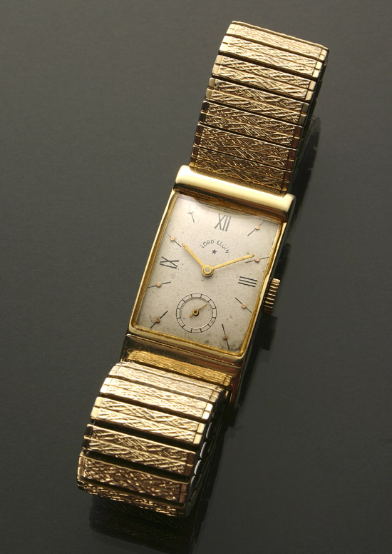 Appraisal: Gentleman's -Karat Yellow-Gold -Jewel Manual-Wind Wristwatch Lord Elgin American Movement