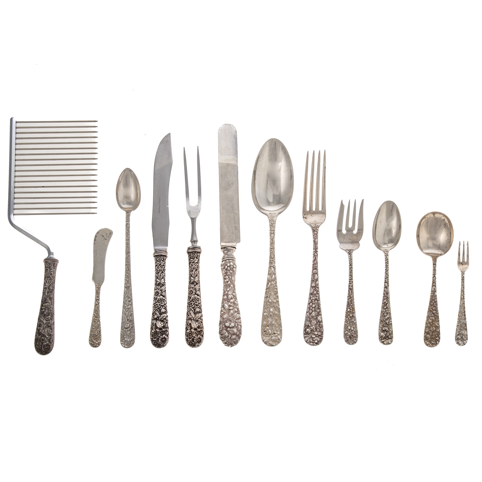 Appraisal: STIEFF STERLING ROSE FLATWARE SERVICE Including twelve dinner knives twelve