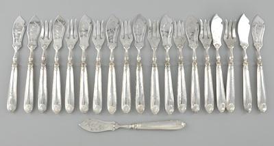 Appraisal: A Partial Set of Victorian Silver Fish Knives and Forks