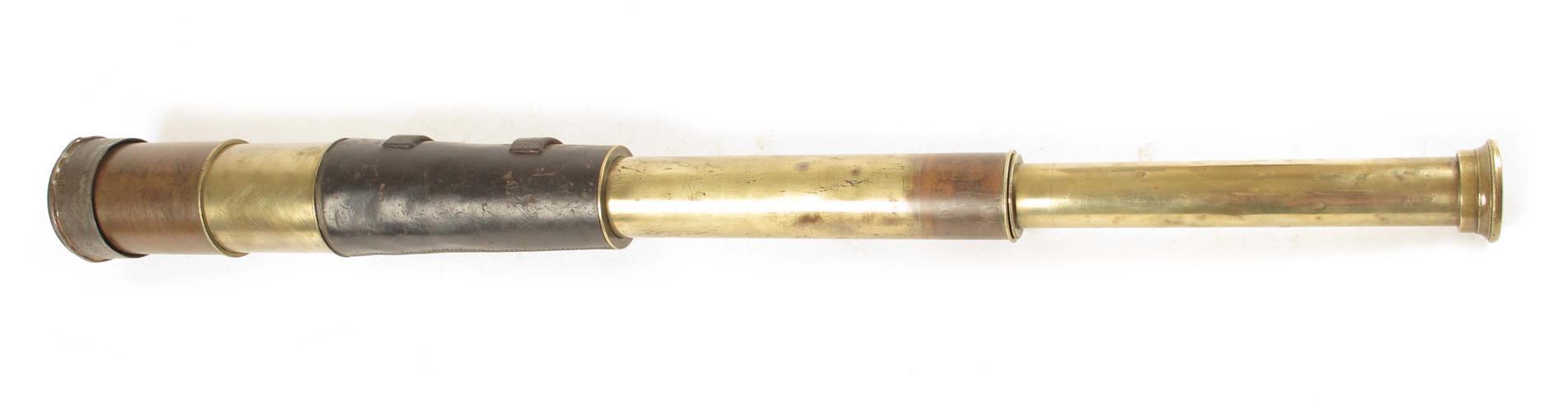 Appraisal: A brass three draw inch telescope by Taylor