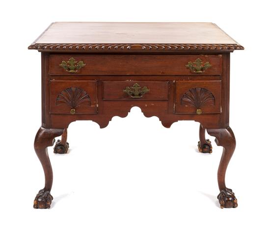 Appraisal: Sale Lot An American Chippendale Style Mahogany Lowboy th century