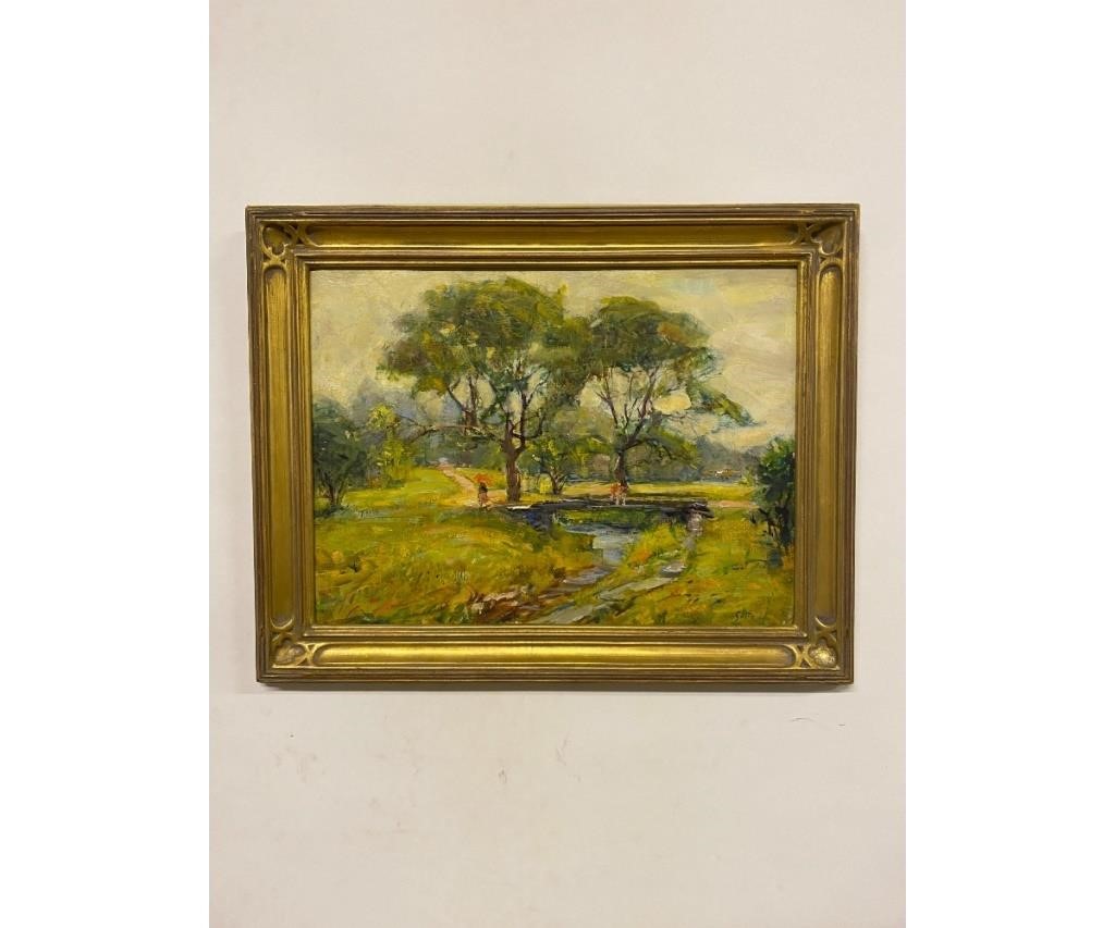 Appraisal: Walter Goltz Woodstock NY - oil on board spring landscape