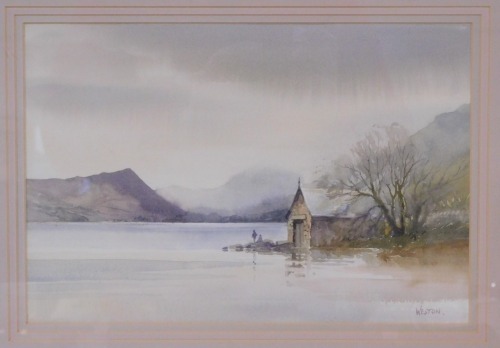 Appraisal: David Weston - Llyn Dinas Valley watercolour signed titled verso