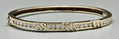 Appraisal: Diamond bangle bracelet round brilliant-cut diamonds estimated total weight cts