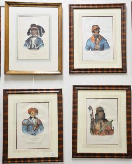 Appraisal: Thomas McKenney and James Hall Set of four hand colored