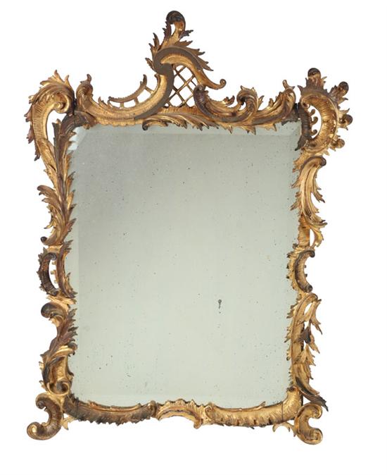 Appraisal: GEORGE III-STYLE GILT MIRROR Probably England late th-early th century