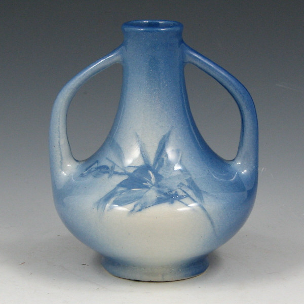 Appraisal: Roseville Azurean Cabinet Vase - Mint Roseville Azurean handled cabinet