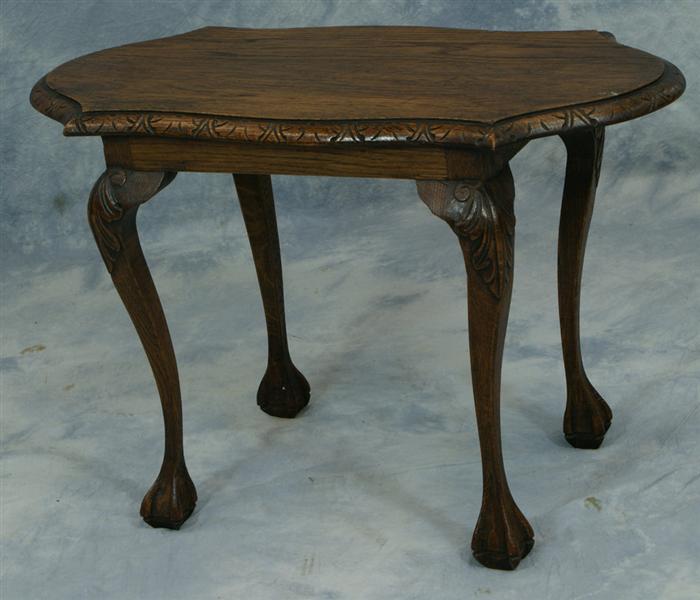 Appraisal: Carved oak Chippendale style childs library table l h Estimate