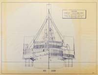 Appraisal: FIVE PRINTED BLUEPRINTS OF THE STEAMER MT WASHINGTON Drawn by