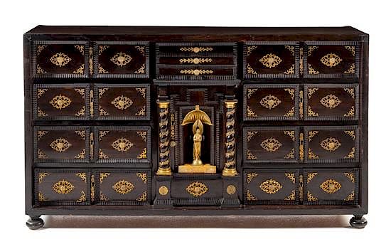 Appraisal: A Flemish Style Gilt Metal and Bronze Mounted Mahogany Cabinet