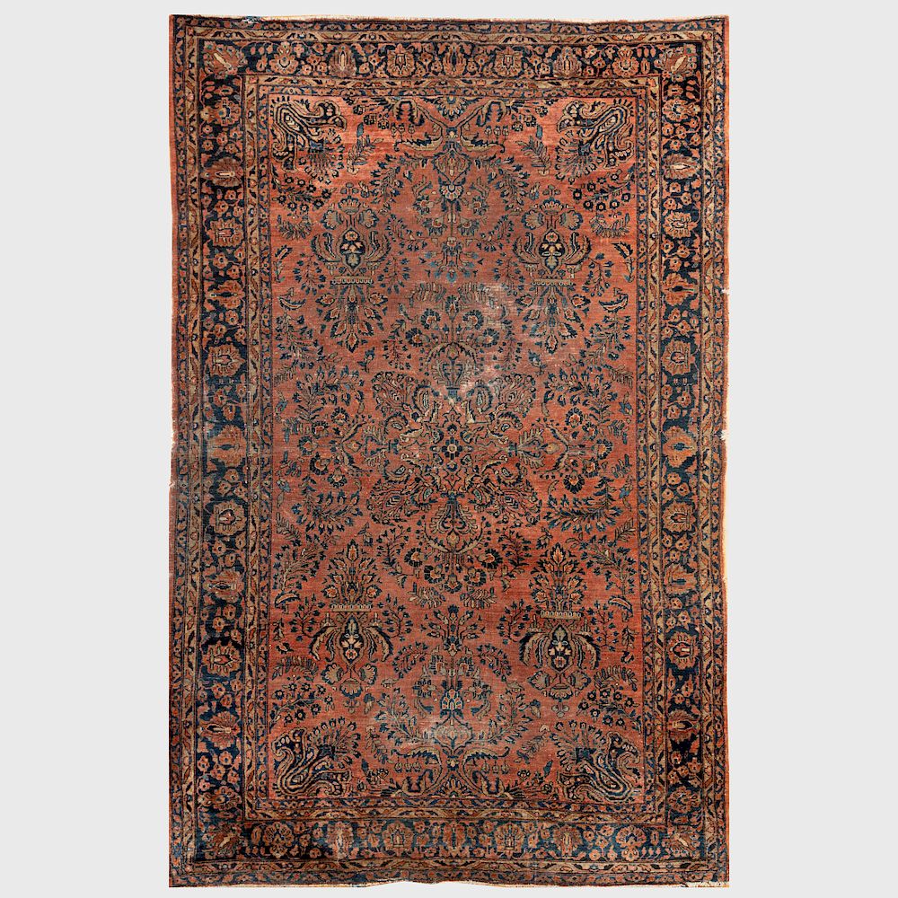 Appraisal: Persian Carpet With label AL and - ft in x