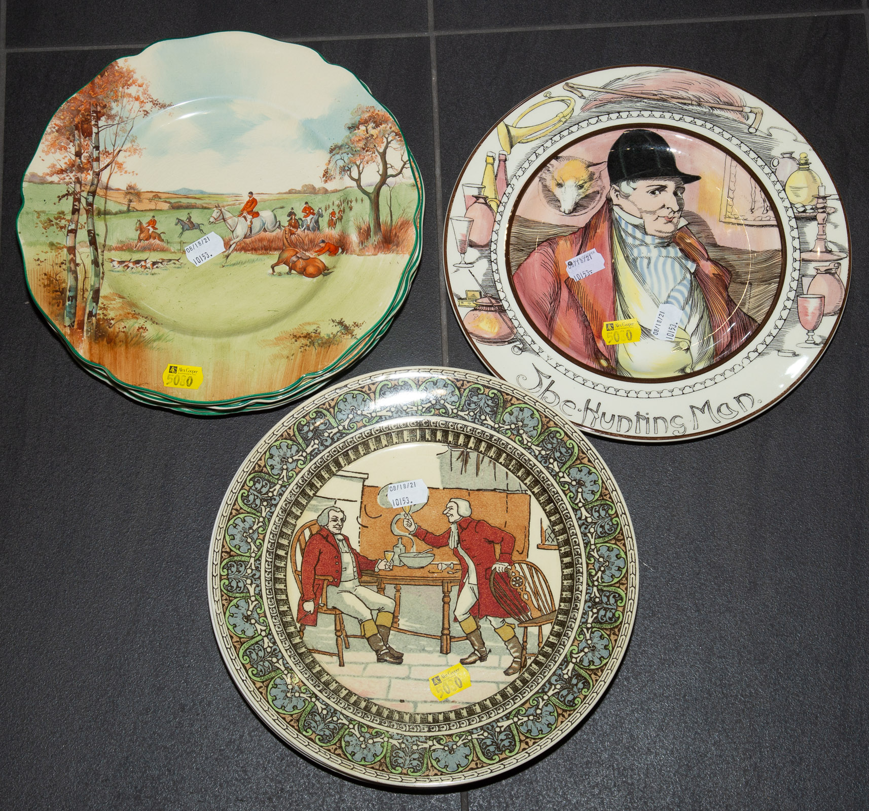 Appraisal: COLLECTION OF ROYAL DOULTON FOX HUNTING PLATES Comprising ten items