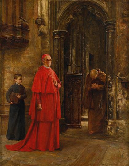 Appraisal: SIR HUBERT VON HERKOMER british - HIS EMINENCE THE CARDINAL