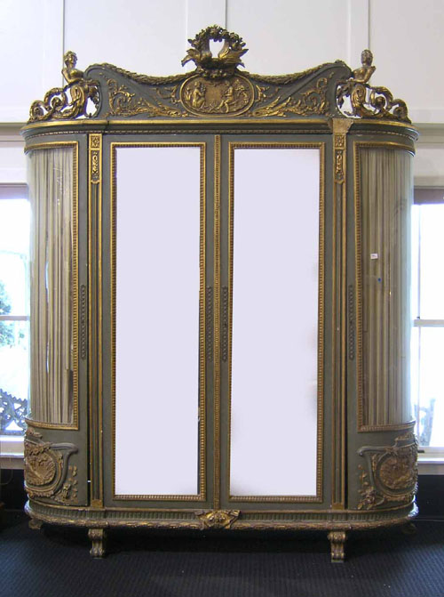 Appraisal: Large French or Italian gilt wardrobe th c