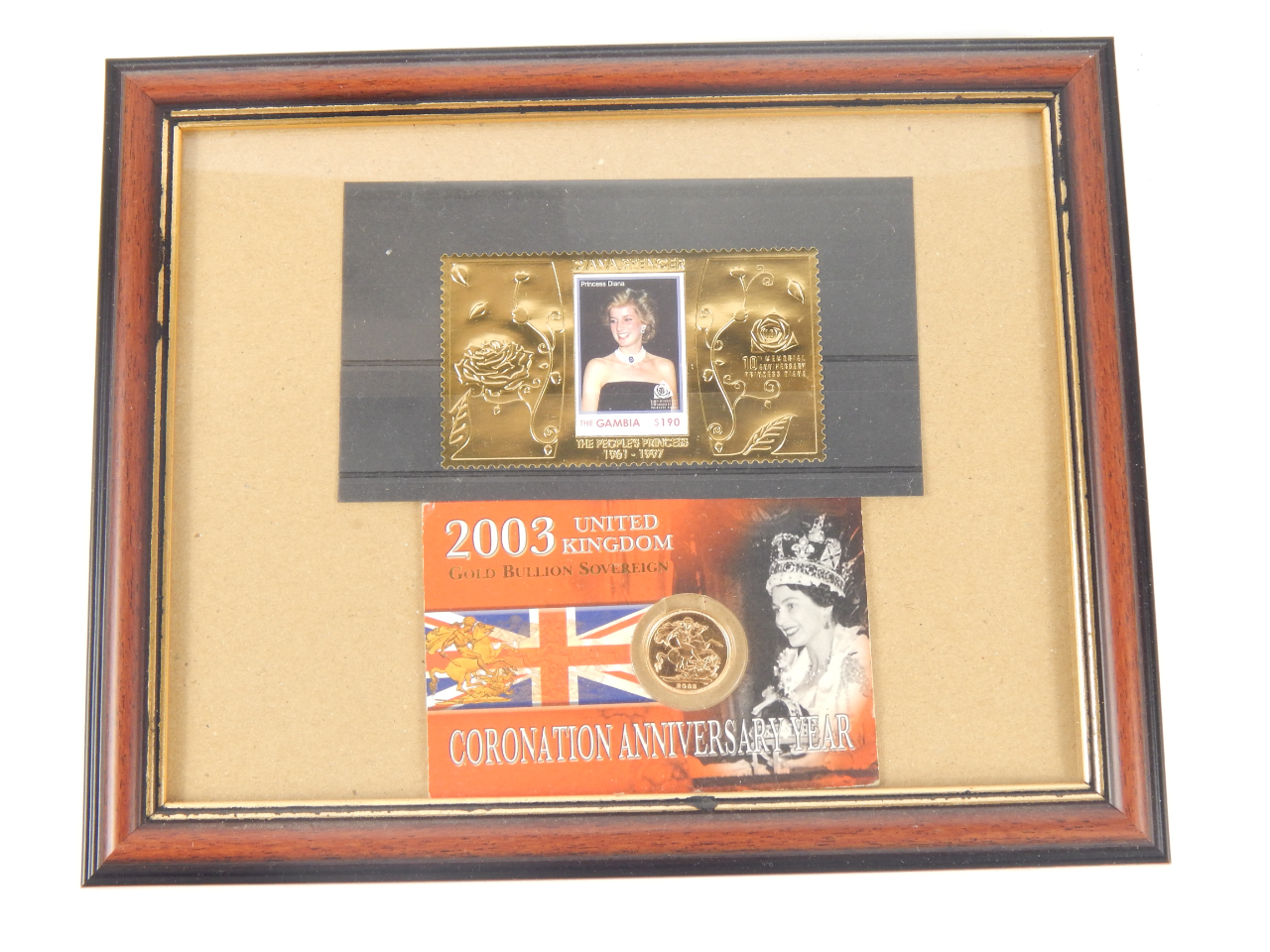 Appraisal: A Queen Elizabeth II gold sovereign and Diana Spencer th