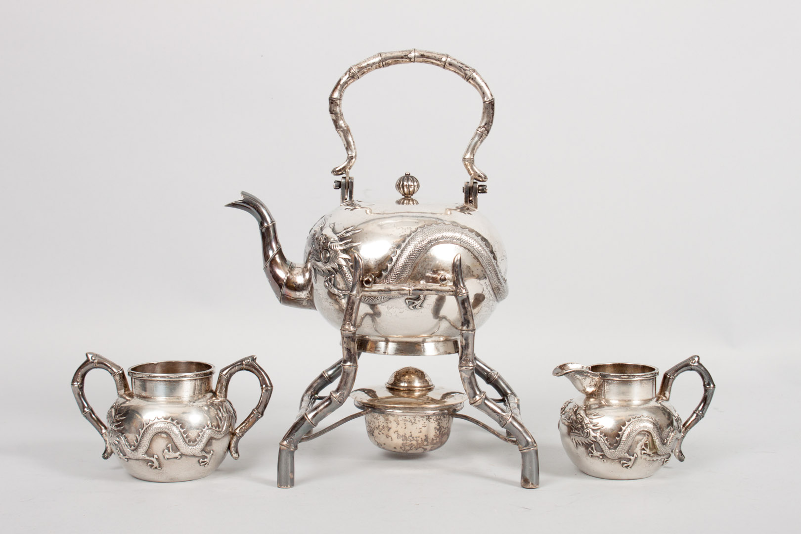 Appraisal: Chinese Export silver tea service Luen Wo Shanghai late th