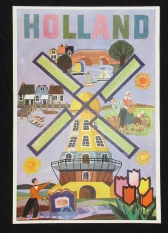 Appraisal: A vintage 's travel poster Holland artist Berry Weekes x