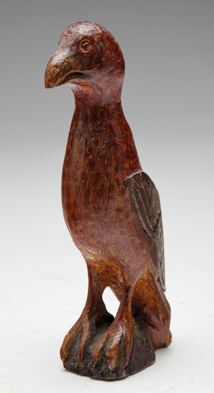 Appraisal: AMERICAN FOLK ART CARVED EAGLE Late th-early th century pine