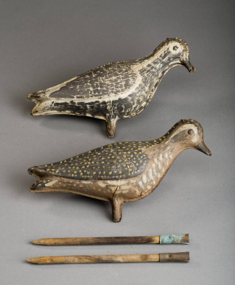 Appraisal: TWO TIN SHOREBIRD DECOYS BY STRATER AND SOHIER BOSTON MASSACHUSETTS