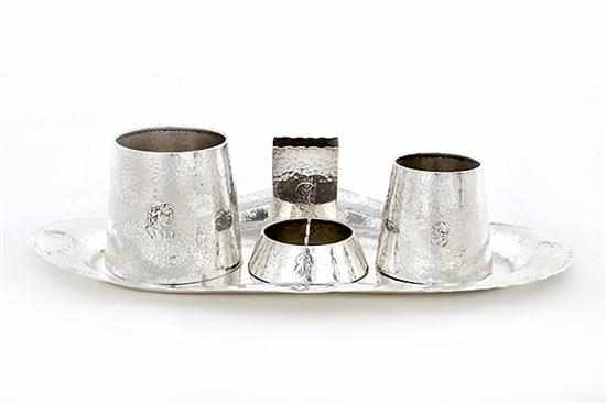 Appraisal: American sterling smoking set by George Shiebler Co New York