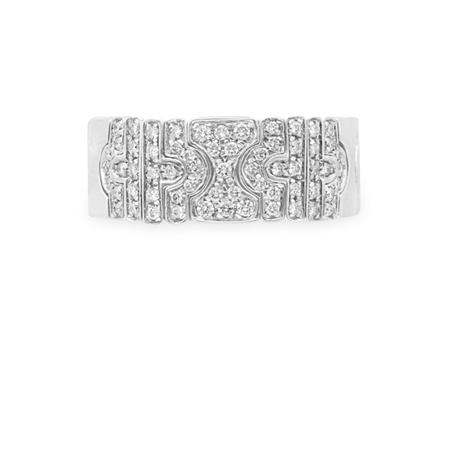 Appraisal: White Gold and Diamond Band Ring Bulgari Estimate -