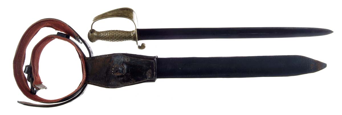 Appraisal: NAVAL CUTLASS WITH SCABBARD FROG AND BELT This Civil War