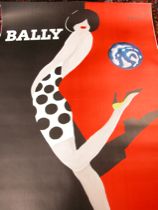 Appraisal: Bernard Villemot French - Vintage original lithographic poster advertising Bally