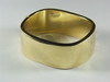 Appraisal: BRACELET - K GOLD BANGLE BRACELET A WIDE POLISHED SQUARE