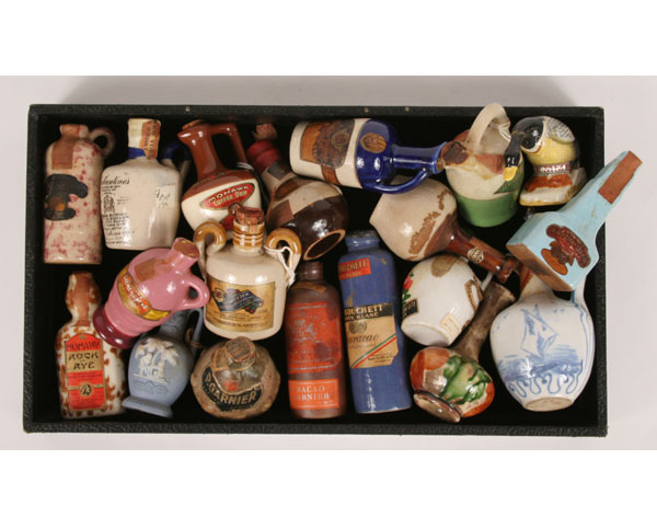 Appraisal: Eighteen miniature bottles of a variety of forms and contents