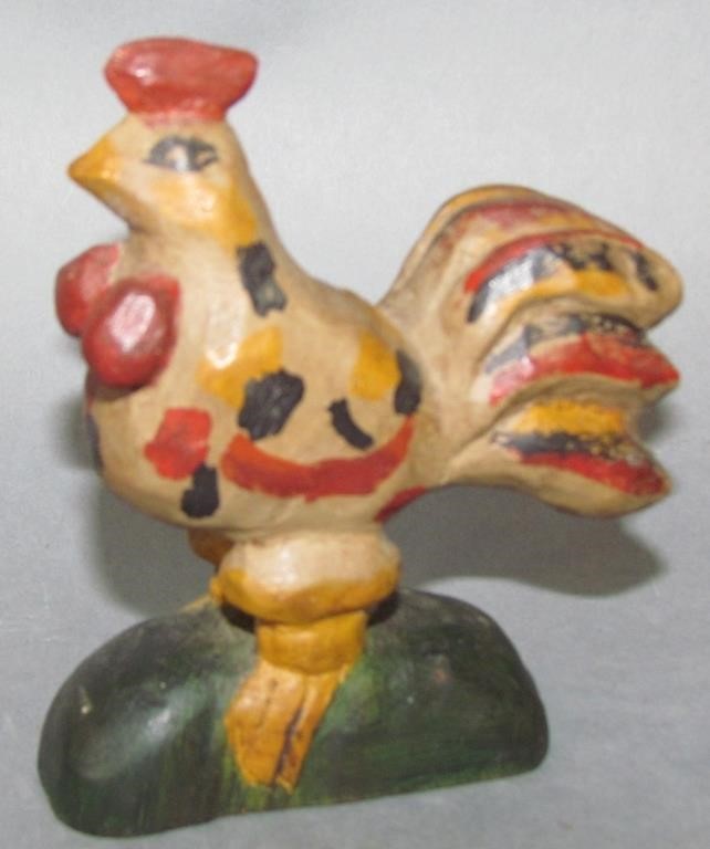 Appraisal: WALTER JUNE GOTTSHALL FOLK ART ROOSTERinitialed and dated no damage