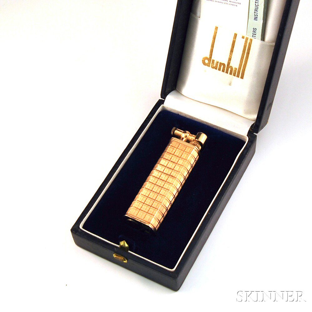 Appraisal: kt Rose Gold-cased Dunhill Silver Aldunil Sylphide Lighter Paris with