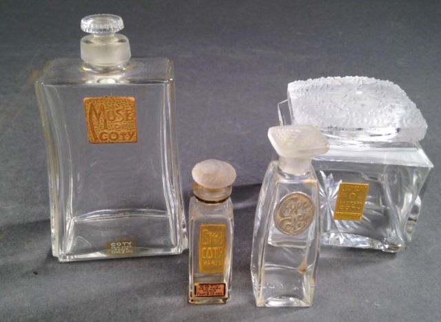 Appraisal: Four Coty Perfume Bottles Including L'Aimant Muse de Coty Chypre