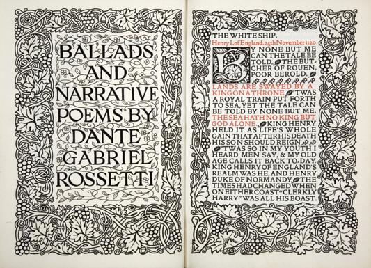 Appraisal: ROSSETTI Dante Gabriel Ballads and Narrative Poems Hammersmith Kelmscott Press