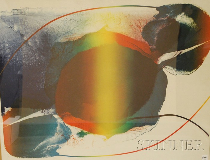 Appraisal: Paul Jenkins American b Untitled Abstract Composition Signed Paul Jenkins