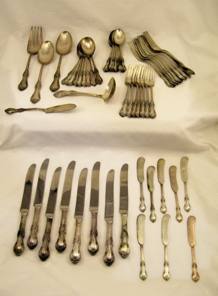 Appraisal: pc International Wild Rose Sterling Flatware Set includes - dinner