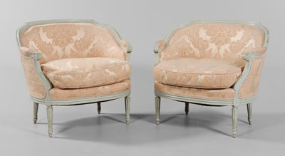 Appraisal: Pair Louis XVI Style Bergeres French early th century each