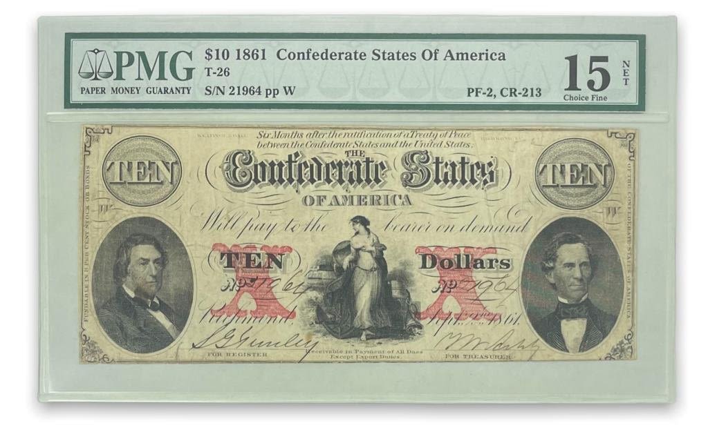 Appraisal: Confederate States of America T- PMG Confederate States of America