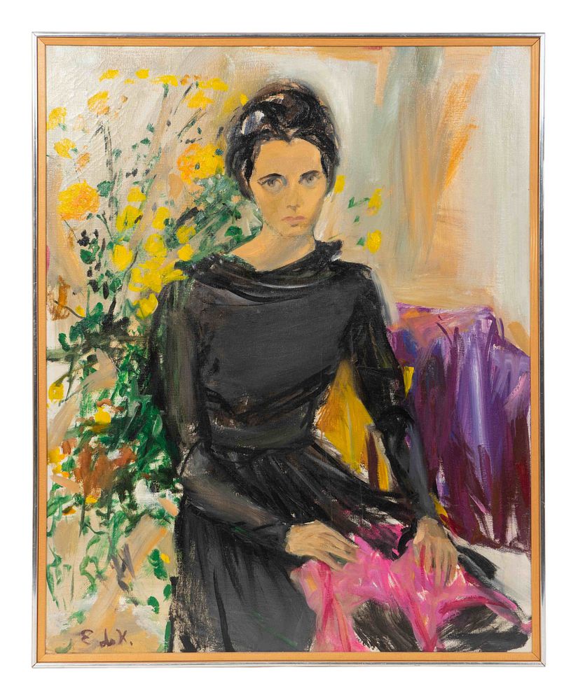 Appraisal: Elaine De Kooning American - Portrait of a Woman Elaine