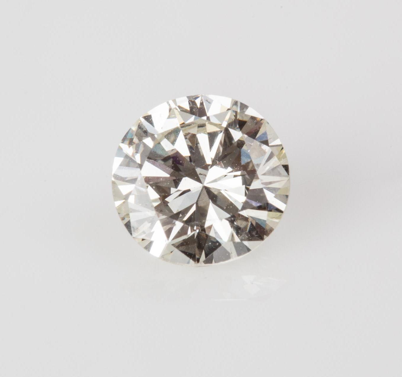 Appraisal: CARAT ROUND BRILLIANT DIAMOND STONE Round brilliant diamond carats SI