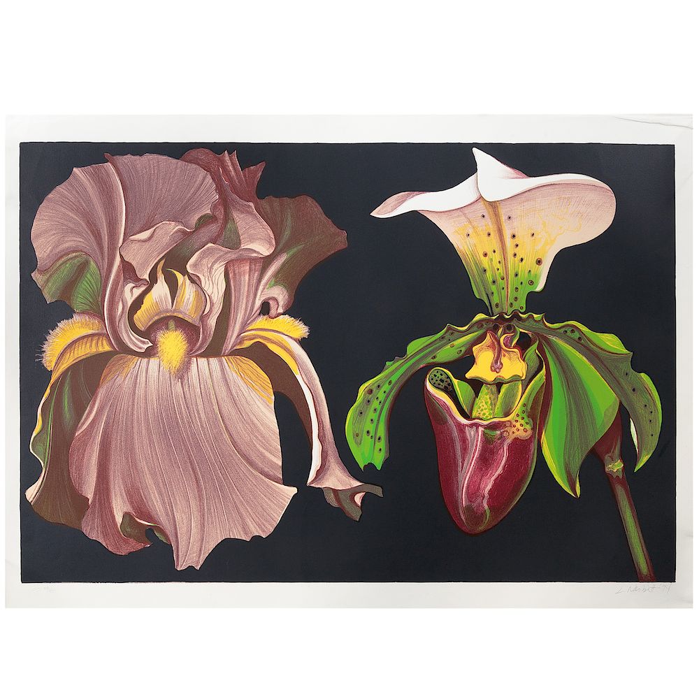 Appraisal: Lowell Nesbitt Iris and Orchid American - Serigraph in colors